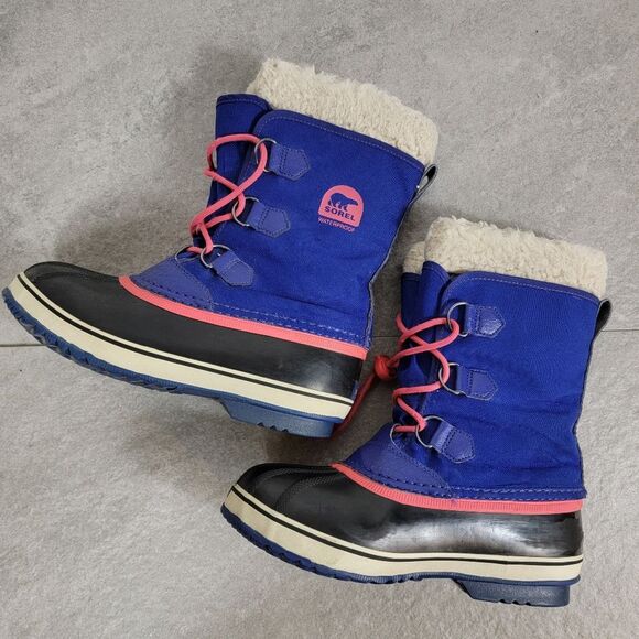 SOREL Snow Carnival duck Ny1879484 waterproof mid calf boots shoes Navy Size 5 - Picture 9 of 10